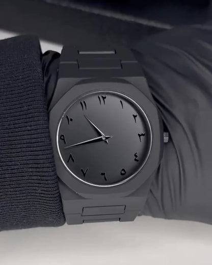 Black Arabic Aura Men's Watch by Zarvy