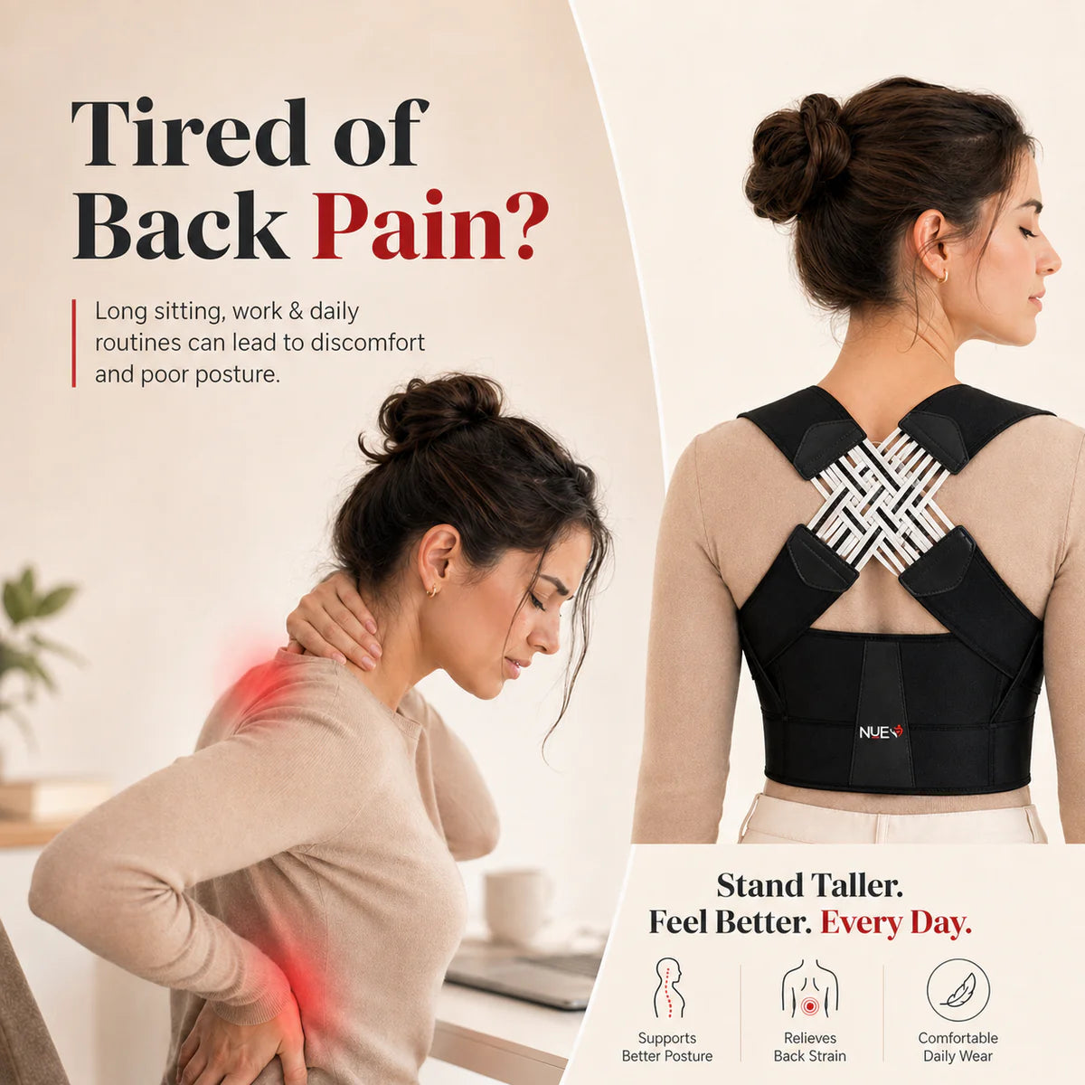 Imported Doctor Plus Posture Corrector Belt | Back Pain Relief & Spine Support